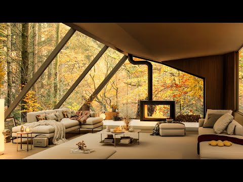 🌤️Soothing Autumn Jazz Escape - Relaxing Atmosphere in a Forest Luxury Apartment for Peace and Study