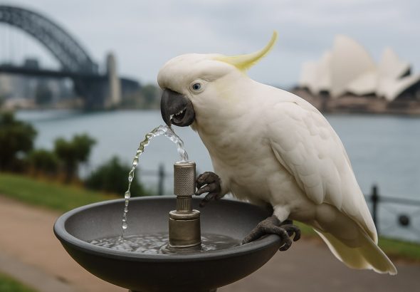 Sydney’s Genius Cockatoos Are Now Operating Public Fountains—And Scientists Are Stunned