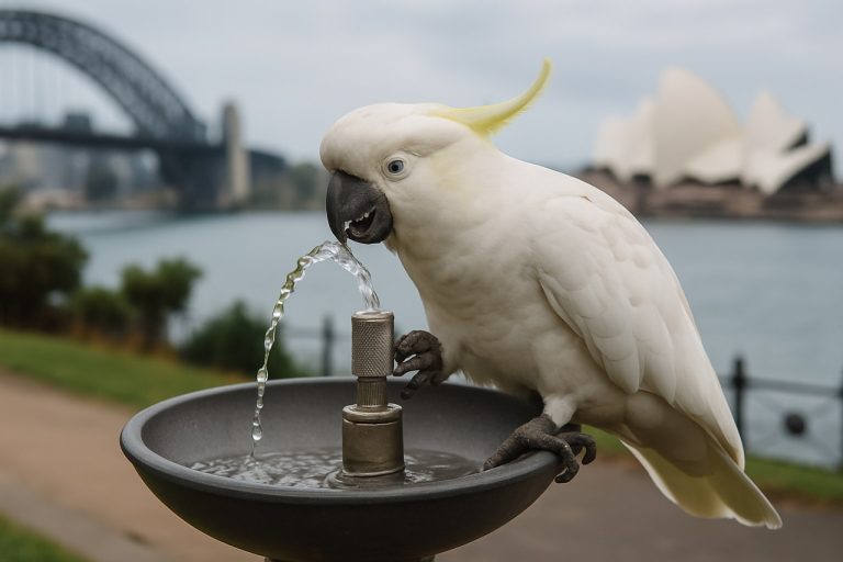 Sydney’s Genius Cockatoos Are Now Operating Public Fountains—And Scientists Are Stunned