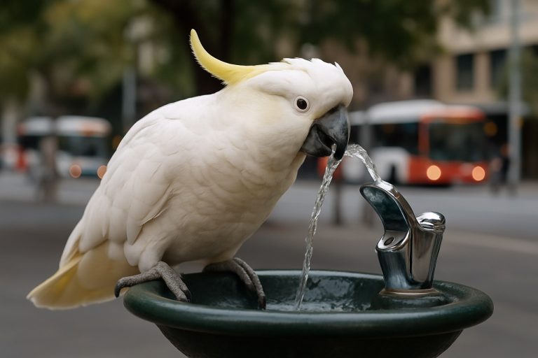 Sydney’s Cockatoos Outsmart City Life: Now They’re Mastering Public Water Fountains