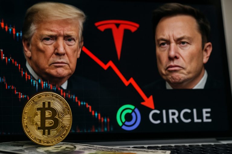 Crypto Market Crashes as Trump-Musk Feud Escalates: Bitcoin Plummets, Tesla Tumbles, and Circle Soars
